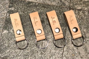 4-pack nyckelhållare i oxläder